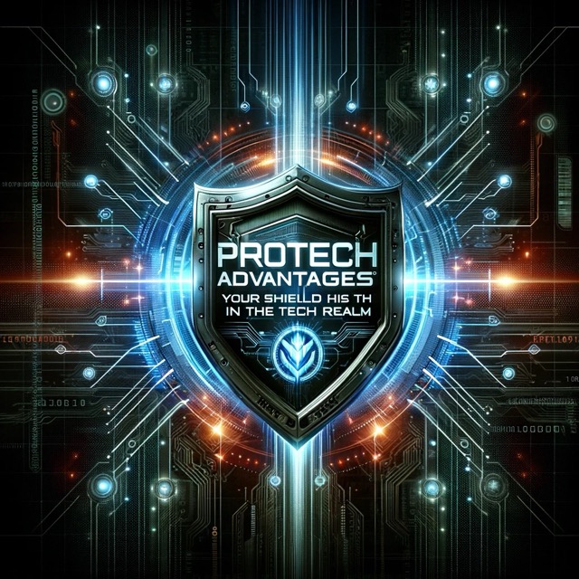 A digital image of a sheild that reads 'PROtech Advantages'.